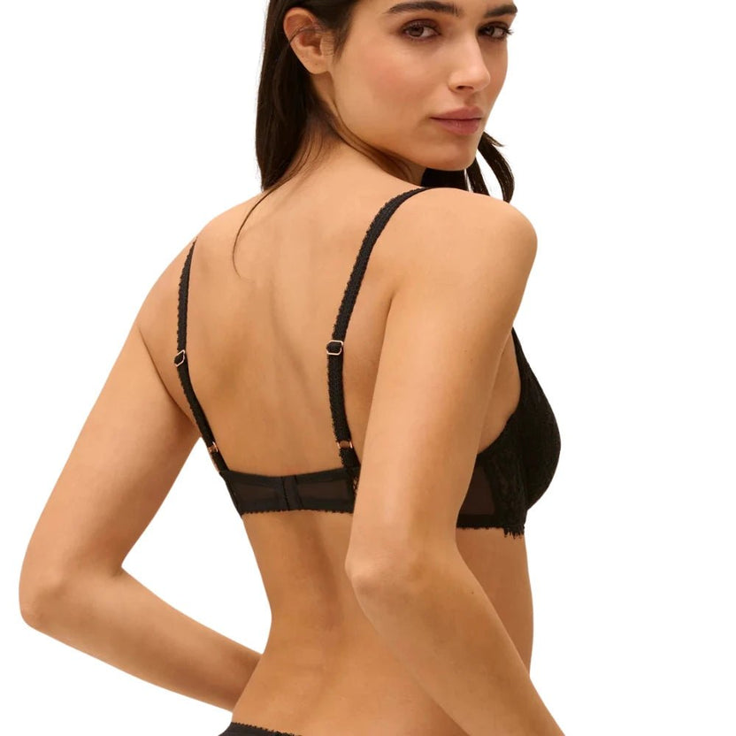 Simone Perele Precieuse Black Push Up Bra Back