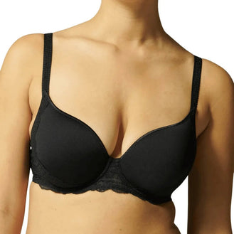 Simone Perele Reve Black T-Shirt Bra Front