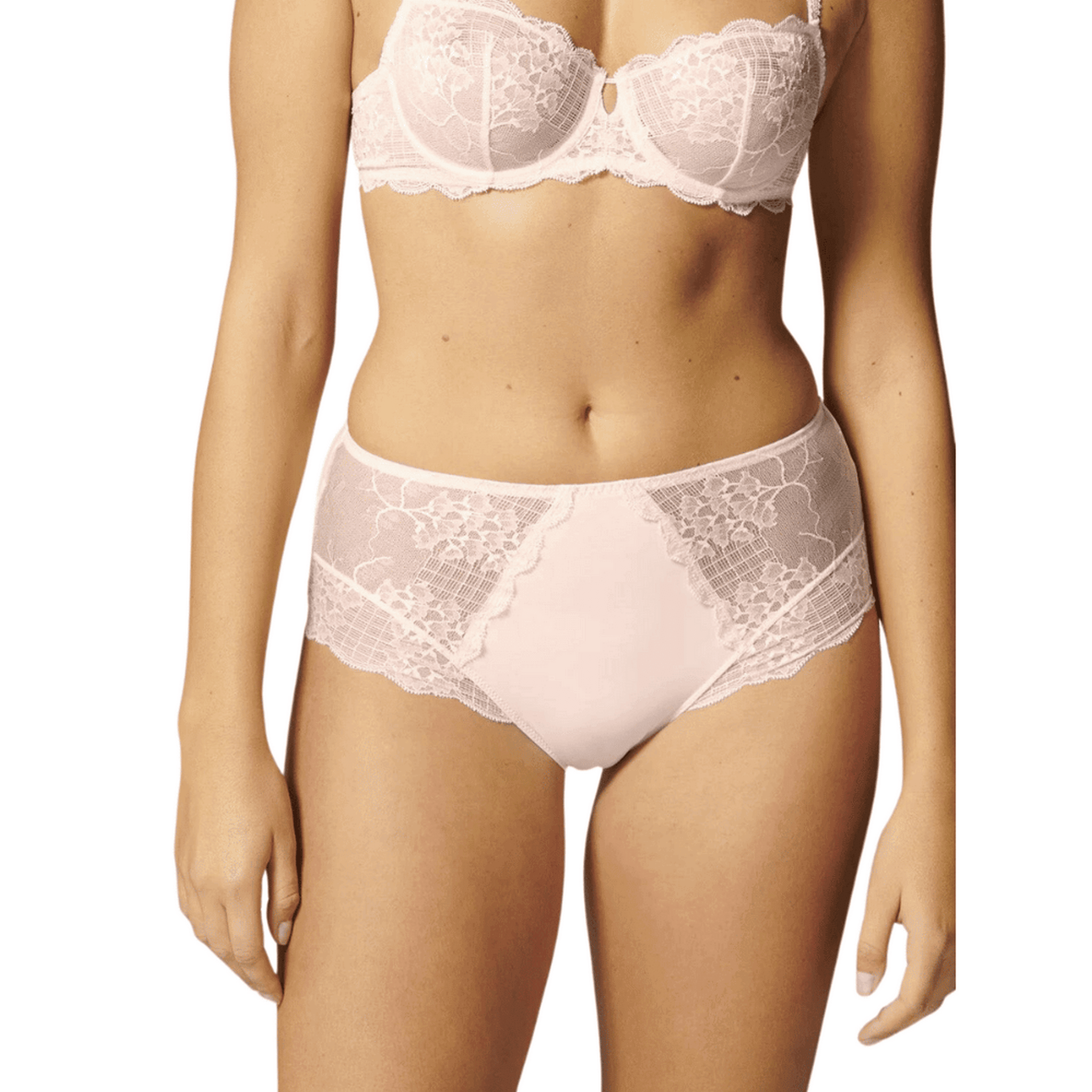 Simone Perele Reve Blush Hi Waist Briefs Front