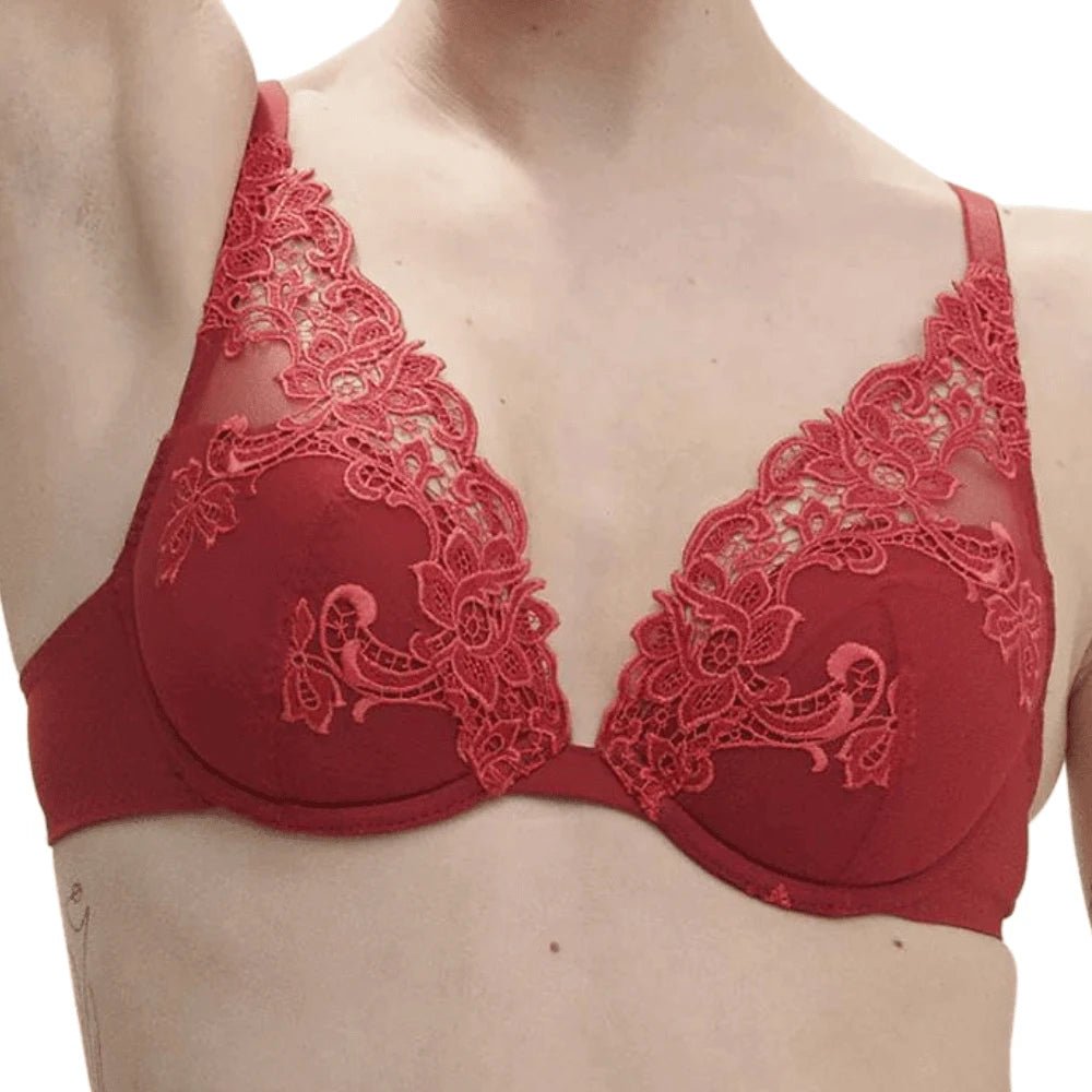 Simone Perele Saga Red Push Up Bra Front