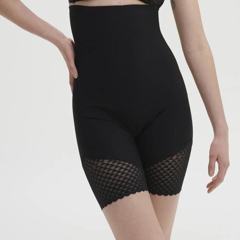 Simone Perele Subtile Black Full Shaper Briefs Front