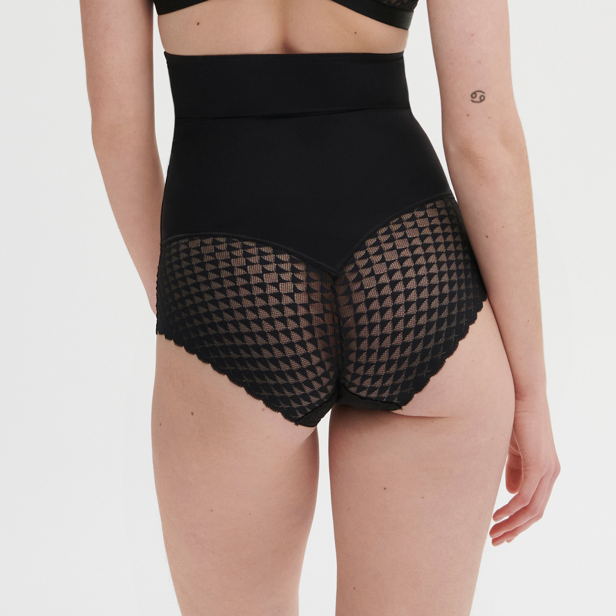 Simone Perele Subtile Black High Waist Shaper Briefs Back