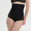 Simone Perele Subtile Black High Waist Shaper Briefs Front