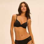 Simone Perele Subtile Black T-Shirt Bra Front
