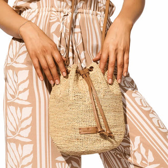 Watercult Dolce Lemon Raffia Bag Front