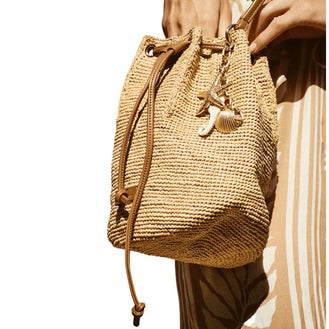 Watercult Dolce Lemon Raffia Bag Side